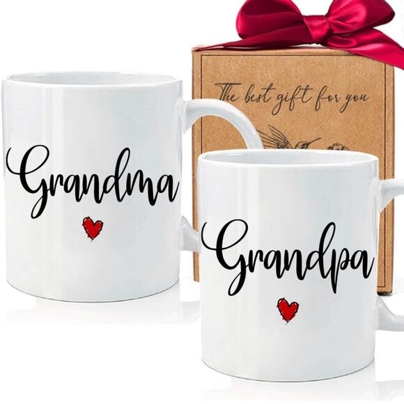 Grandparents Pregnancy Announcement Coffee Mugs Set 11oz, NEW IN BOX - Picture 4 of 4